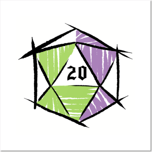 Genderqueer Pride Dice Posters and Art